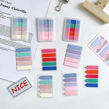 1 комплект Винтажных цветных прозрачных стикеров Morandi Sticky Notes Paster Creative PET Notepad Index Flags Key Points Label Bookmark