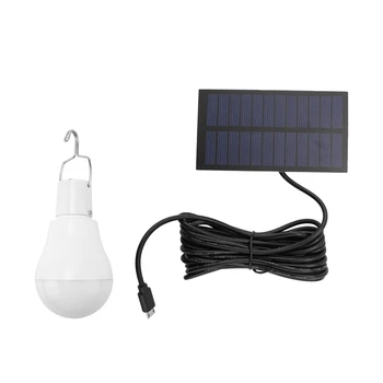 Портативная Светодиодная лампа на солнечной батарее мощностью 15 Вт, Светодиодная лампа USB, перезаряжаемая на солнечной батарее, для путешествий на открытом воздухе/в помещении, для кемпинга, для сада
