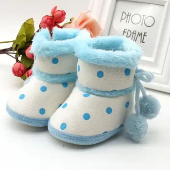Зимние Ботинки Для Новорожденных мальчиков и девочек С мягкой подошвой, Мокасины Для Маленьких девочек, Теплые Сапоги, Нескользящие Пинетки, Обувь для Малышей 0-18 м