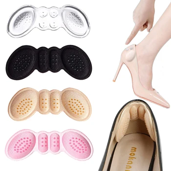 Накладки на каблук для женской обуви, силикон, регулирующий размер, Клейкие накладки на каблук, вкладыш, захваты, Защитная наклейка, Обезболивающая вставка для ухода за ногами