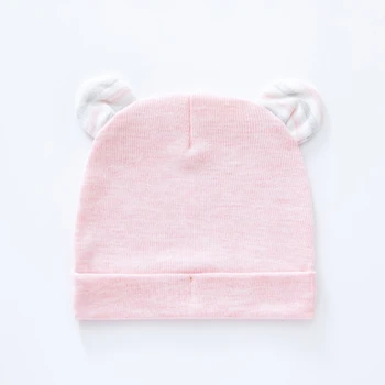 Прекрасная детская шапочка-Бини для новорожденных Хлопковая Мягкая Эластичная детская шапочка для девочек и мальчиков