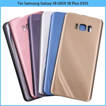 Новинка Для Samsung Galaxy S8 G950 G950F S8 Plus G955 G955F Задняя Крышка Батарейного Отсека Задняя Дверь 3D Стеклянная Панель Корпус Чехол Клейкая Замена